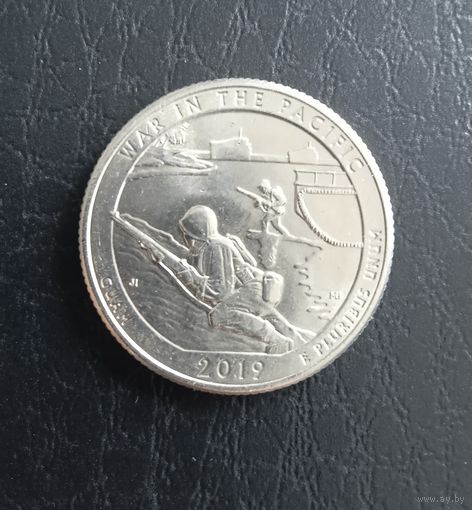 25 центов (квотер) 2019. США. Война в Тихом океане. Гуам.