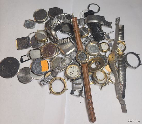 Часовой лот запчасти ! С рубля без МЦ. Всё с рубля без МЦ.