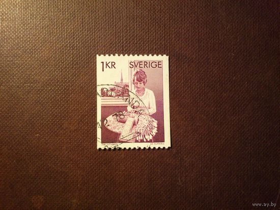 Швеция 1976 г.Коклюшечное кружево./15а/