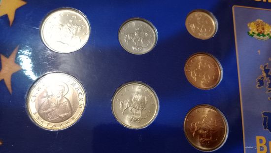 Болгария комплект монет 7 штук unc 1999-2003