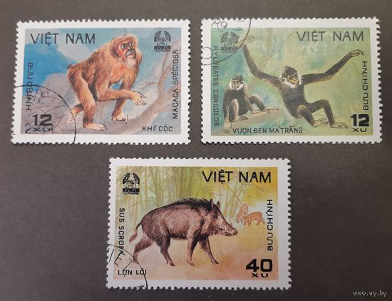 Вьетнам. 1989 год. Фауна. 3 марки