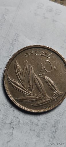 Бельгия 20 франков 1980