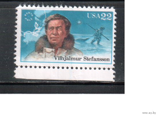 США-1986, (Мих.1837), * (без клея) , Полярные исследователи,