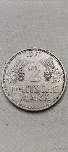 Германия 2 марки 1951