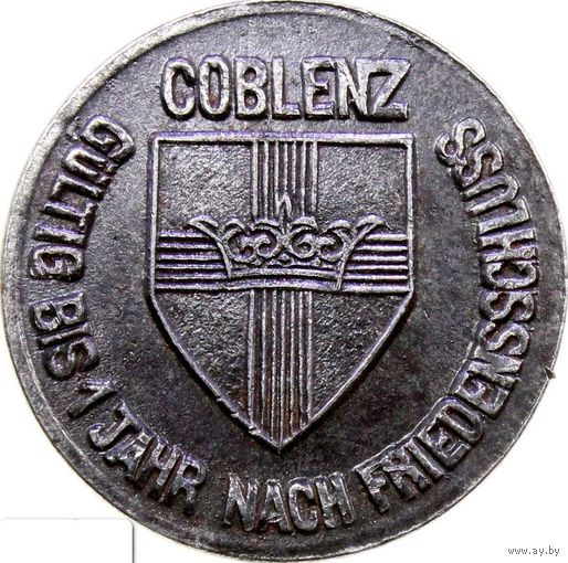 РАСПРОДАЖА!!! - ГЕРМАНИЯ КОБЛЕНЦ 10 пфеннигов 1918 год