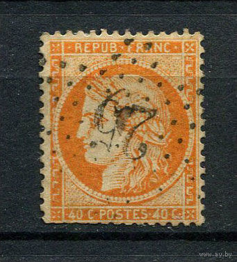 Франция - 1870 - Богиня урожая и плодородия Церера 40c - [Mi.35] - 1 марка. Гашеная.  (Лот 72V)