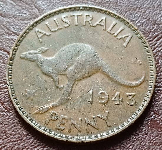 Австралия 1 пенни, 1943     ( 1-13-2 )