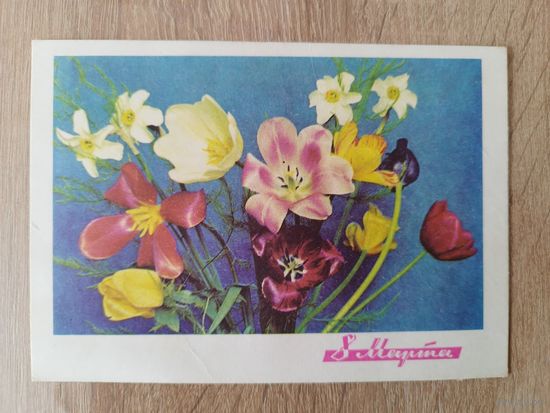 8 Марта. Фото А. Геодаков. Художник И. Дергилев. 1969 год. Подписана!