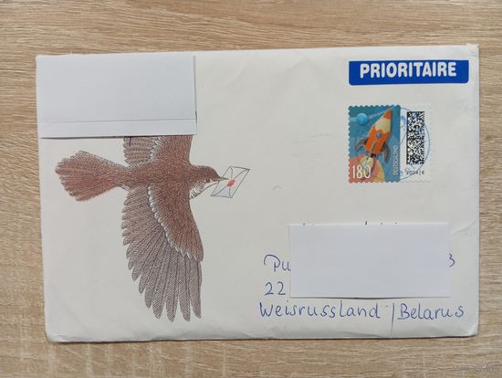 ПОДПИСАННЫЙ КОНВЕРТ. ГЕРМАНИЯ. ПОЧТОВАЯ ПТИЦА.