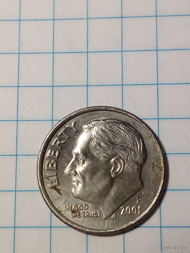 10 центов США 2001 Р год