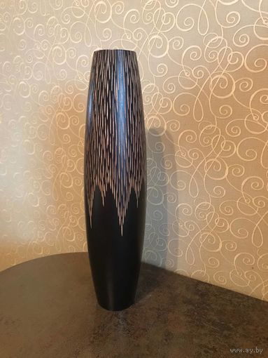 Ваза из темного дерева, ручная работа, Египет