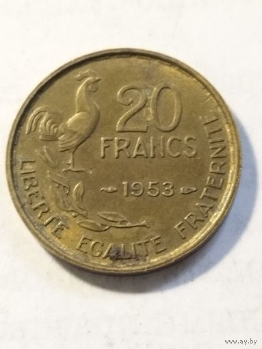 Франция 20 франков 1953