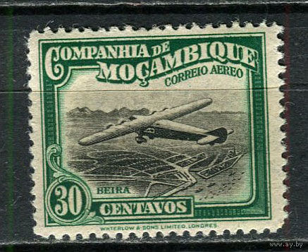 Португальские колонии - Мозамбик (Comp de Mocambique) - 1935 - Авиация 30С - [Mi.190] - 1 марка. MNH.  (Лот 20Jo)-T4P15