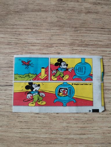 Вкладыш от жевательной резинки.