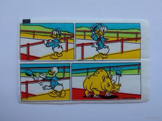 3 вкладыша от жвачки "Donald"