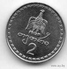 РЕСПУБЛИКА ГРУЗИЯ 2 ТЕТРИ 199З. UNC. ПАВЛИН