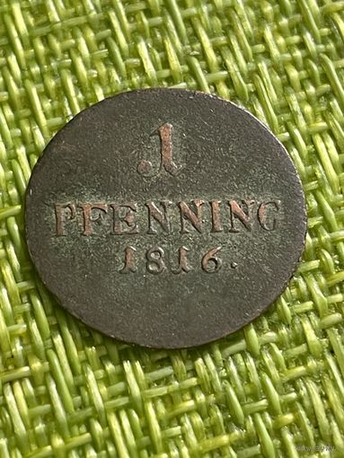 Бавария 1 пфенниг 1816 г