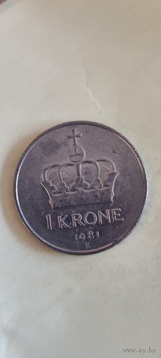 Норвегия 1 крон 1981