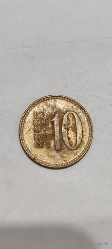 Корея 10 вон 1972