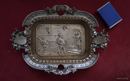 Ретро пепельница  визитница  маленький поднос