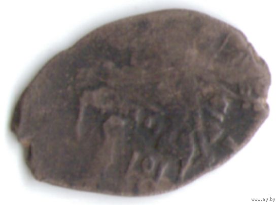 Копейка ~1613-1645 Михаил Федорович Романов буквы о/М под конем _состояние VF