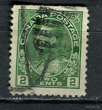 Канада - 1922/1925 - Король Георг V 2C - [Mi.106E] - 1 марка. Гашеная.  (Лот 44Gv)-T4P16