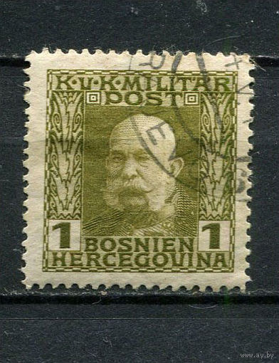 Босния и Герцеговина (Австро-венгерская администрация) - 1912/1914 - Кайзер Франц Иосиф I 1H - [Mi.64] - 1 марка. Гашеная.  (Лот 7JC)-TG3P59