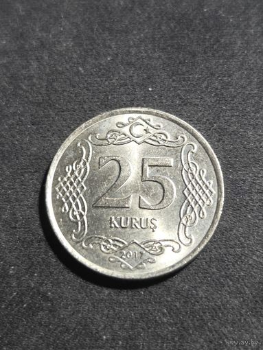 Турция 25 курушей 2017