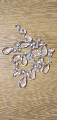 Стеклянные подвески 10 штук