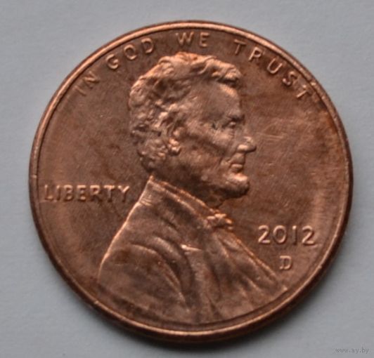 США, 1 цент 2012 г. D