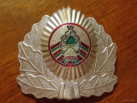 Кокарда МВД РБ серебристая
