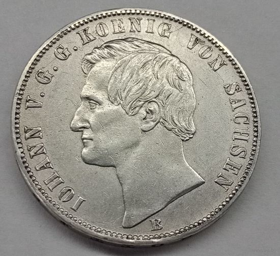 Союзный талер Саксония 1866г