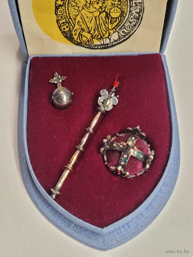 Сувенир "Чешские королевские регалии", серебро.