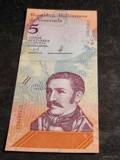 Венесуэла 5 боливар 2018 (UNC)