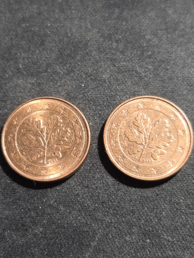 Германия 1 евроцент 2021 F D