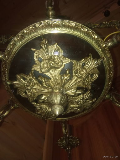 Люстра антикварная бронза литьё