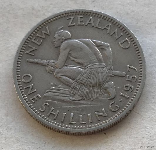Новая Зеландия 1 шиллинг 1957 Елизавета II