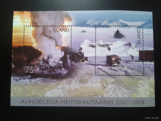 Исландия 2007 Межд. полярный год. блок