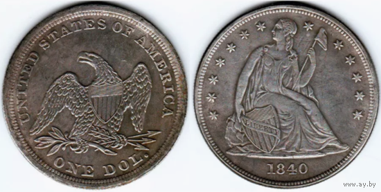 Копия США 1 доллар 1840