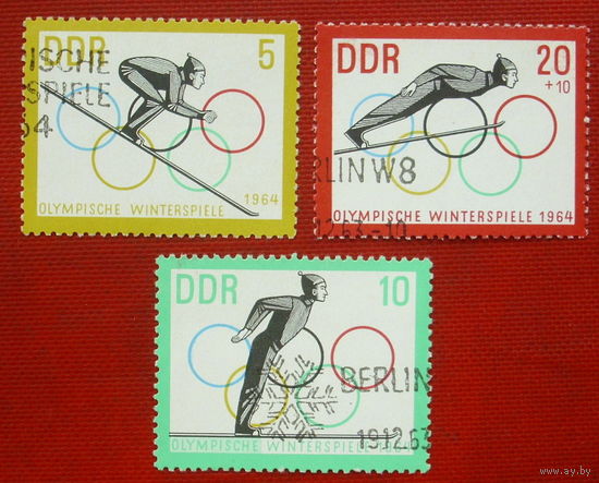 ГДР. Спорт. ( 3 марки ) 1964 года. 11-1.
