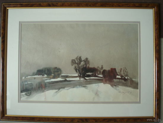 Цвирко В.К. Народный художник БССР. Зимний вечер... 1967 год.