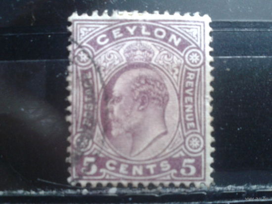 Цейлон, колония Англии, 1908. Король Эдуард VII