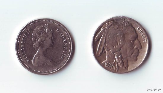 5 центов 1937 США, 5 центов 1979 Канада