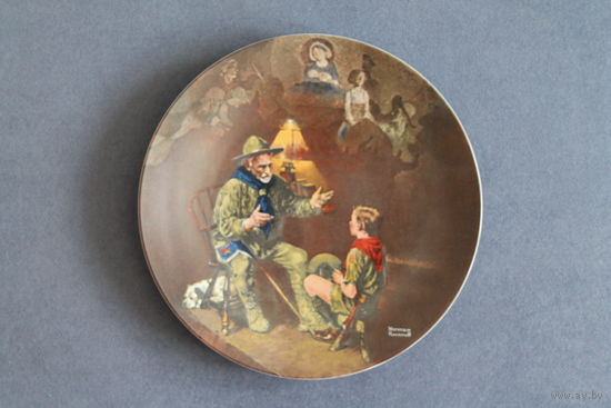 Тарелка коллекционная [США, Knowles, Старый скаут (Норман Роквелл), Bradex #84-R70-3.14] D=21,5см.