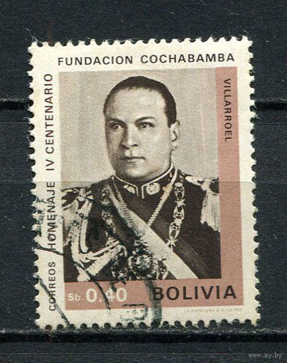 Боливия - 1968 - Президент Вильярроэль 40С - [Mi.761] - 1 марка. Гашеная.  (Лот 23CL)