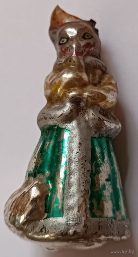 Очень редкая ёлочная игрушка " Лиса Патрикеевна". СССР. В реставрацию. Все лоты с 1 рубля!