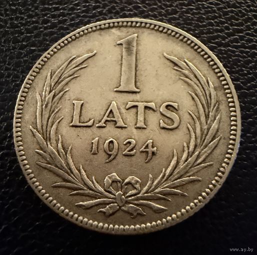 1 лат 1924г. Латвия. СЕРЕБРО