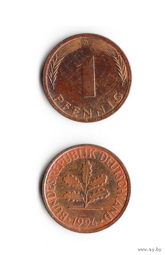 1 пфенниг Германия 1994 года(A)