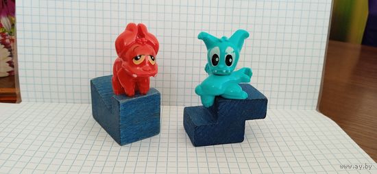 Коллекционные игрушки из Киндер сюрприза. Чудики с табличками, 2007г.  (1)