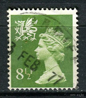Уэльс и Монмутшир (Великобритания) - 1976 - Королева Елизавета II 6 1/2Р - [Mi.22] - 1 марка. Гашеная.  (Лот 81EV)-T25P1